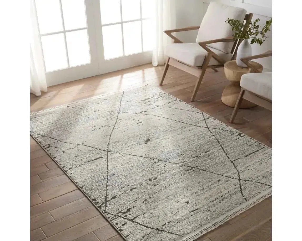 Lore LRE01 Grey/Cream Rug