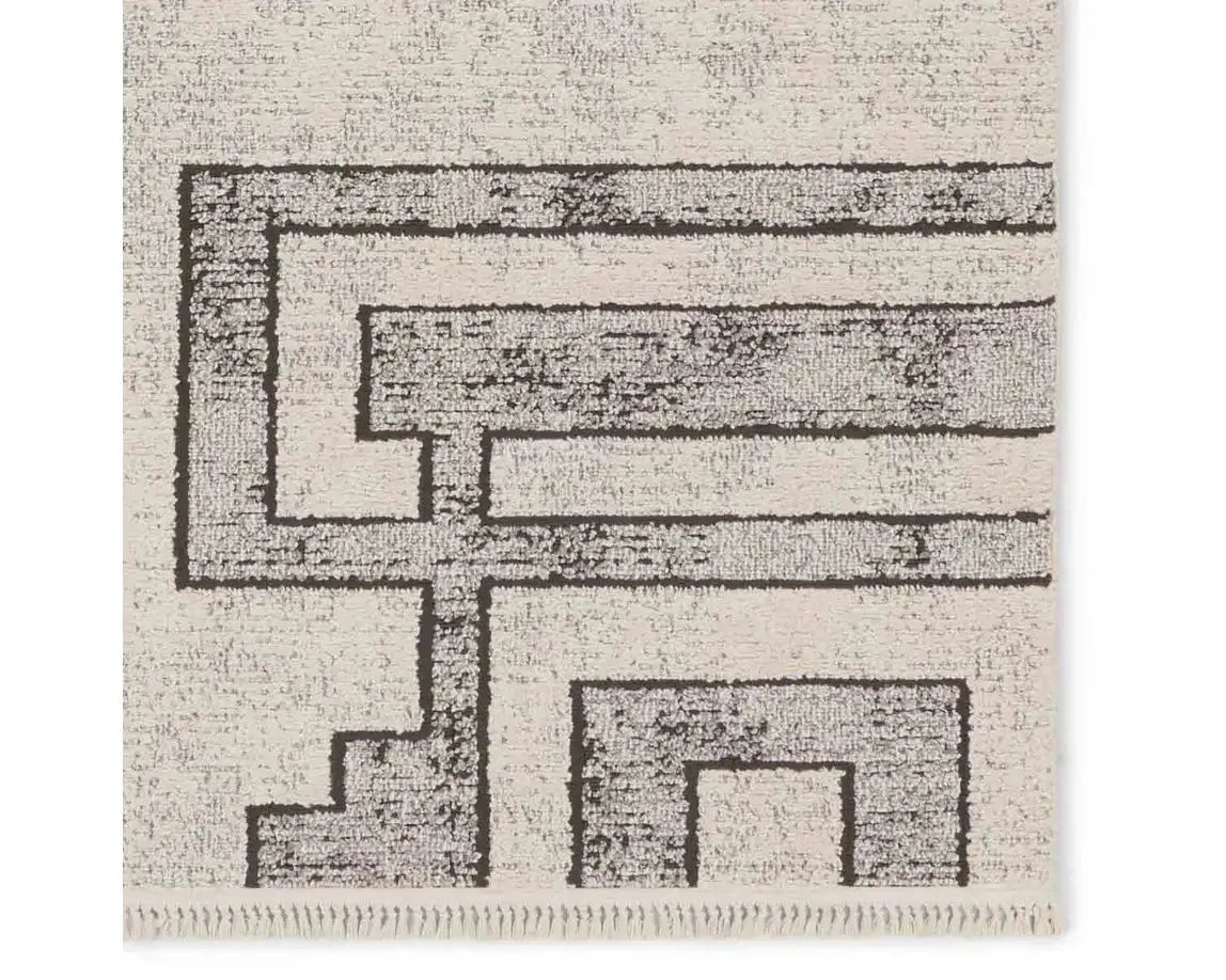 Lore LRE05 Grey/Cream Rug