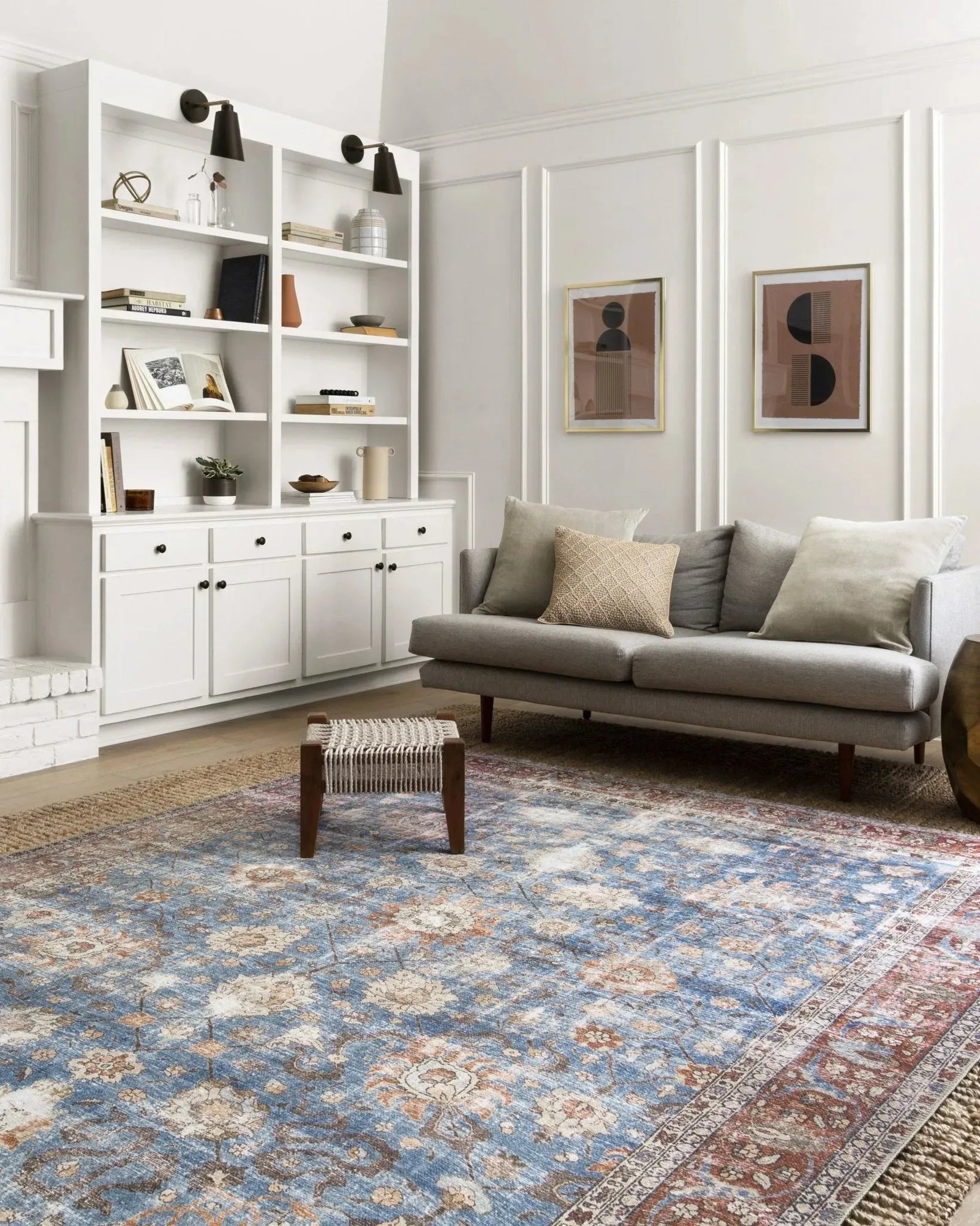Loren LQ 01 Blue / Brick Rug