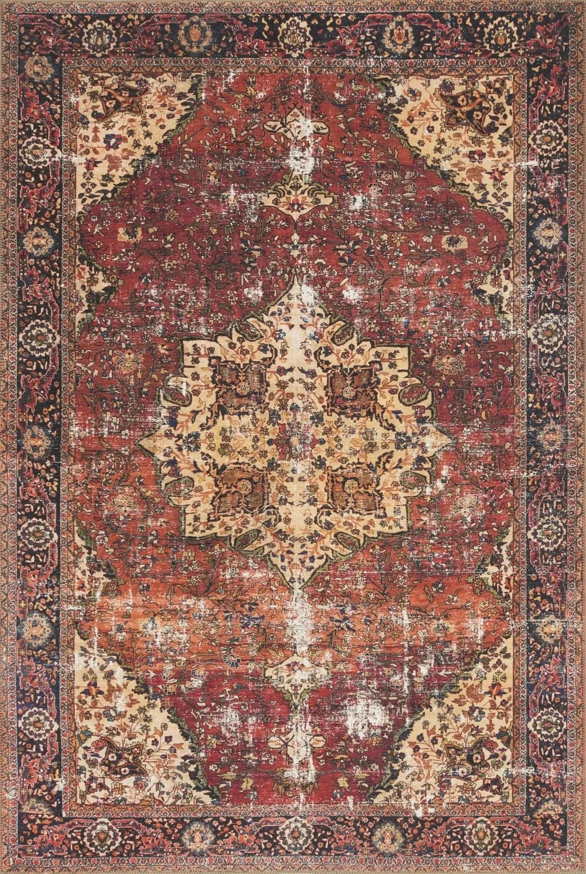 Loren LQ 07 Red / Navy Rug