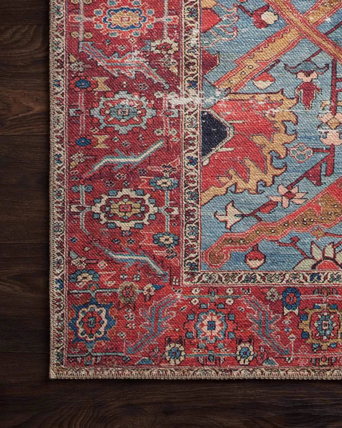 Loren LQ 10 Blue / Red Rug