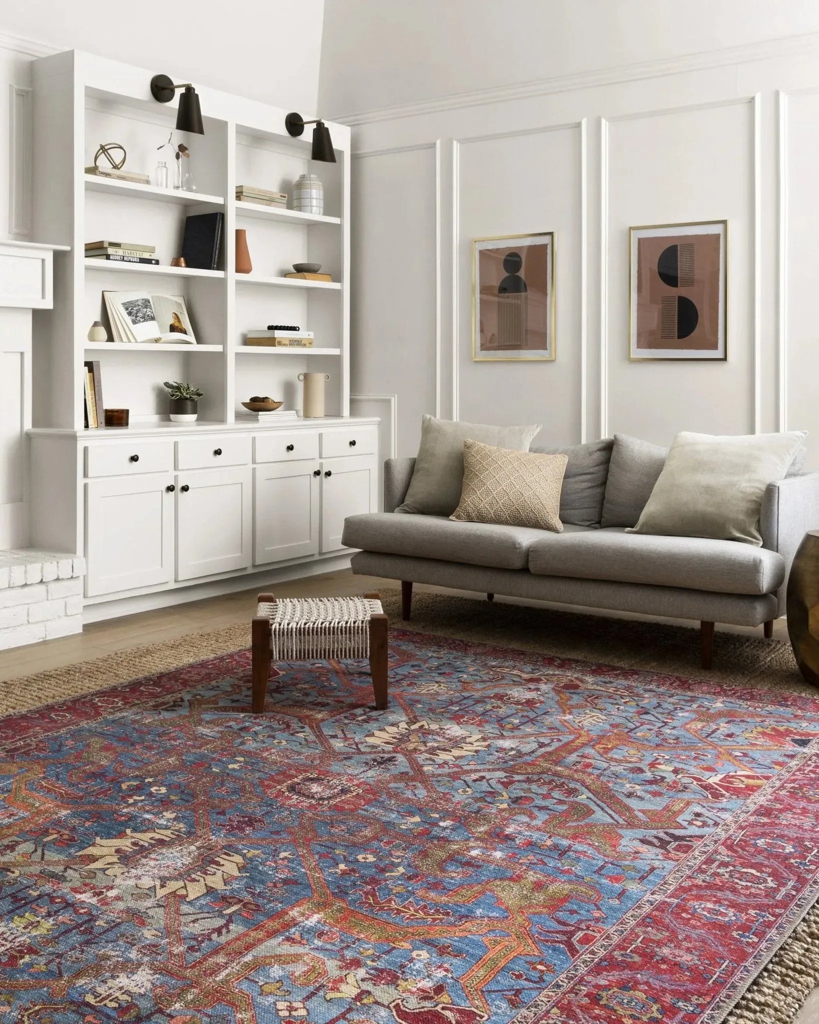 Loren LQ 10 Blue / Red Rug