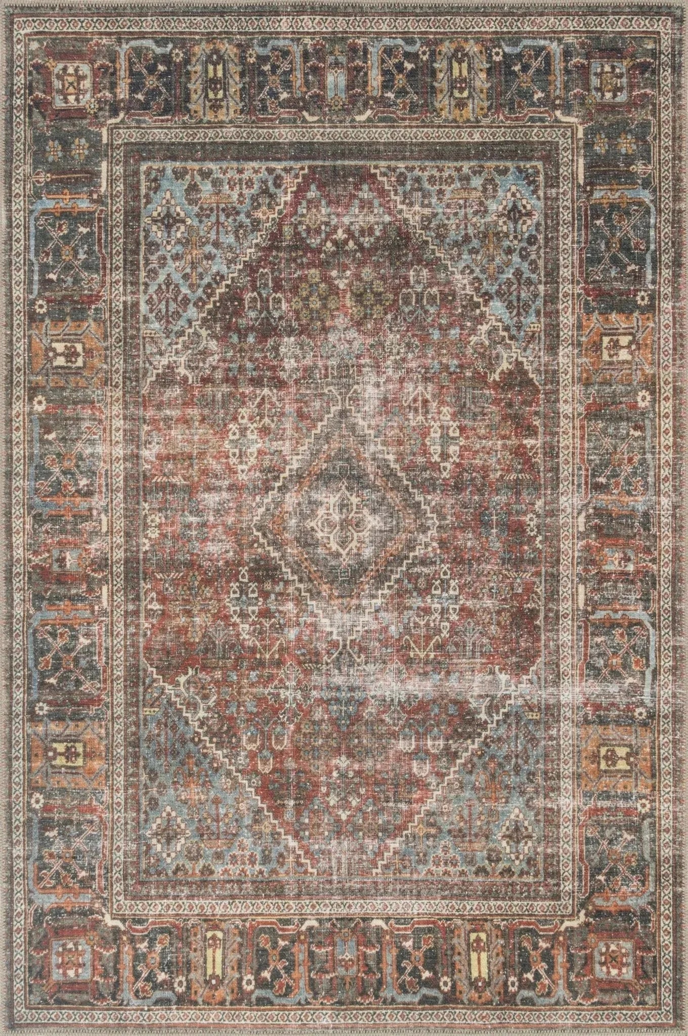 Loren LQ 13 Brick / Midnight Rug