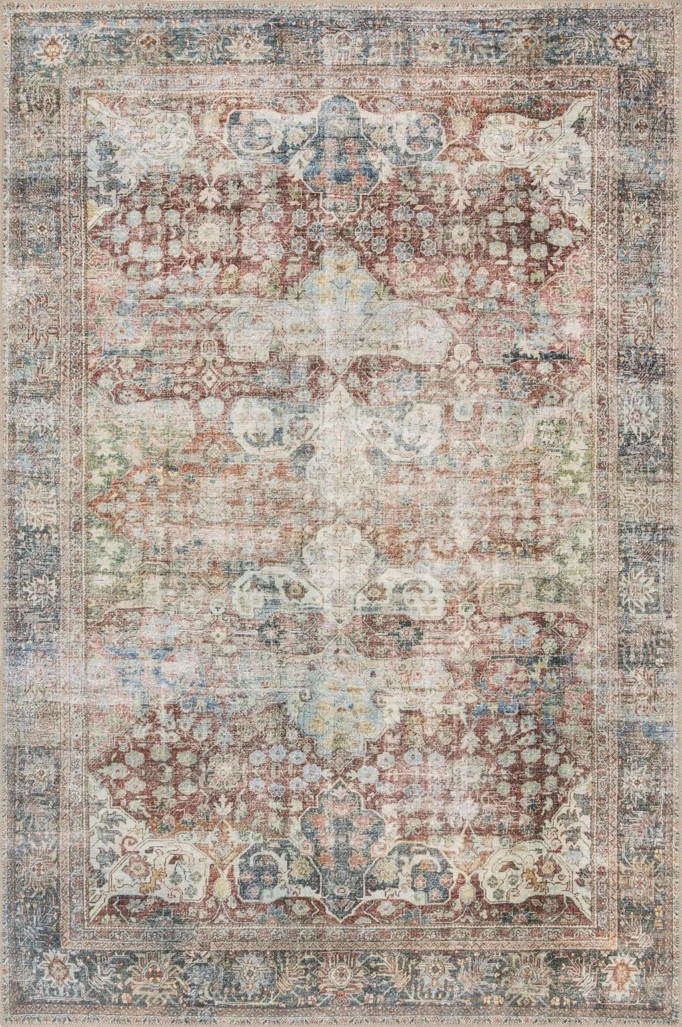 Loren LQ 14 Brick / Multi Rug