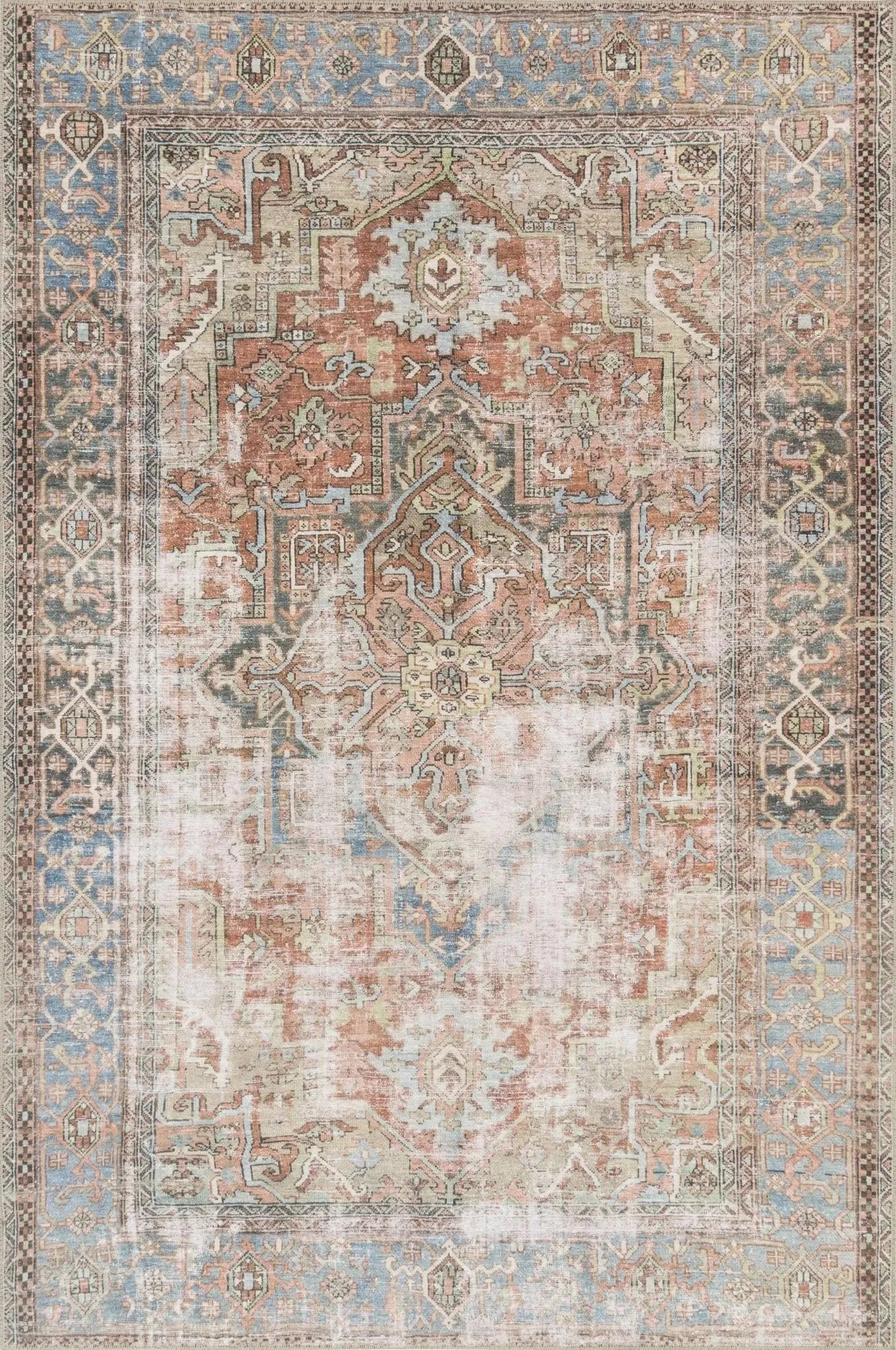 Loren LQ 15 Terracotta / Sky Rug