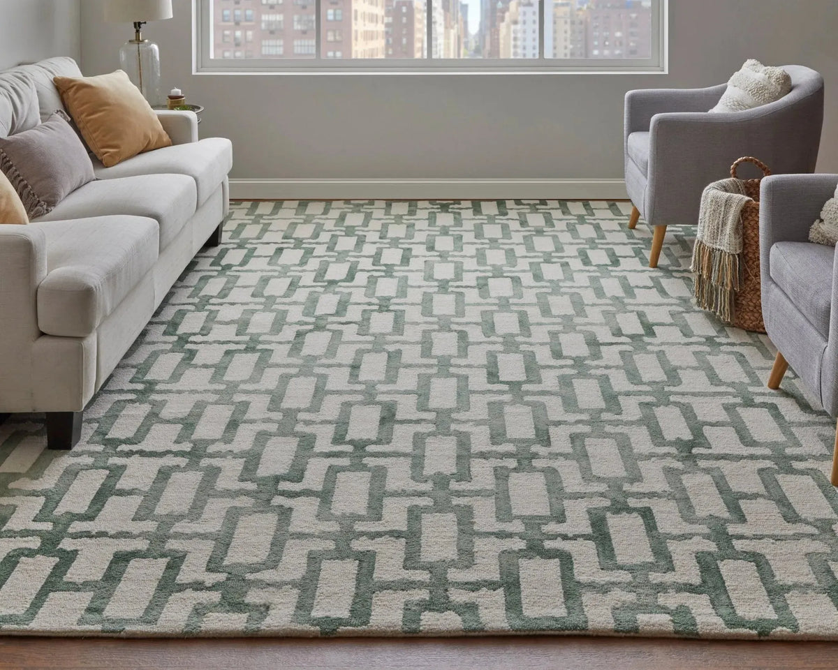 Lorrain 6108919F Ivory/Green Rug