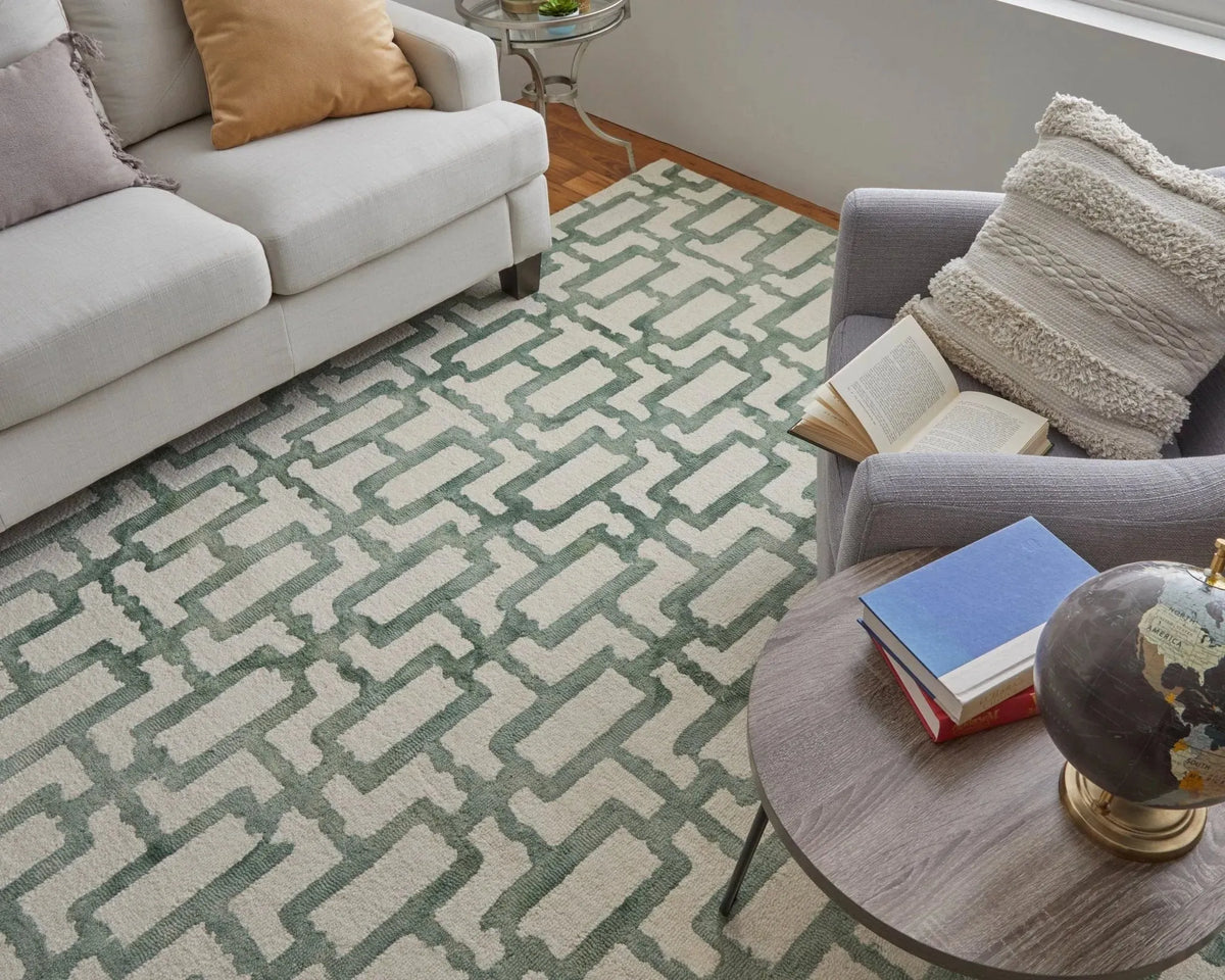 Lorrain 6108919F Ivory/Green Rug