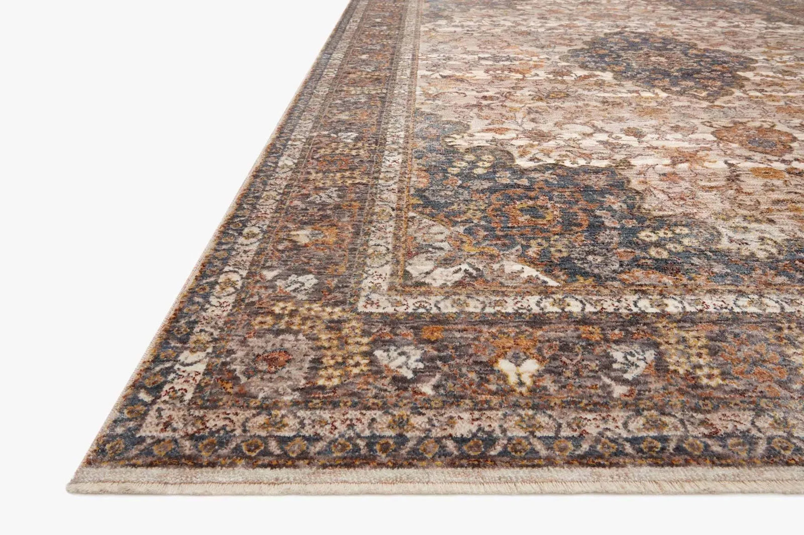 Lourdes Lou-01 Natural/Ocean Rug