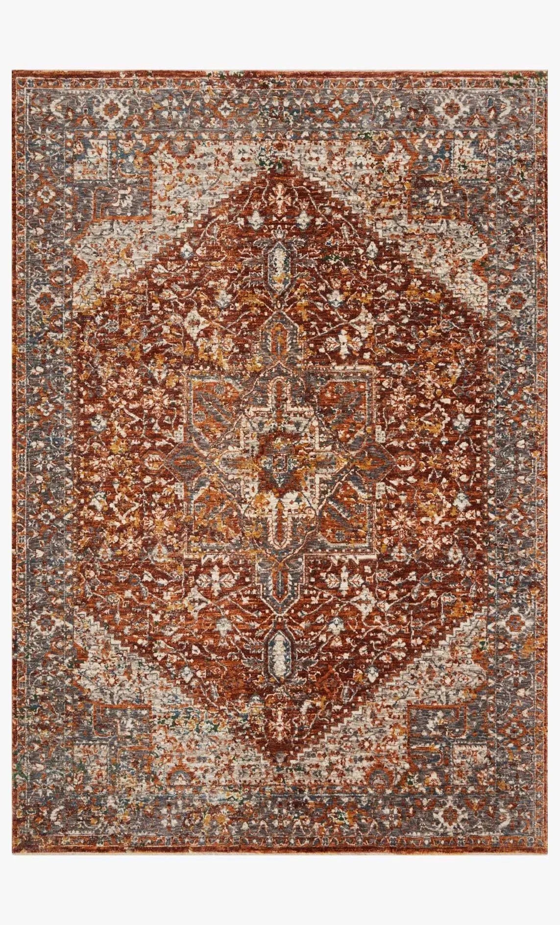 Lourdes Lou-02 Rust/Multi Rug