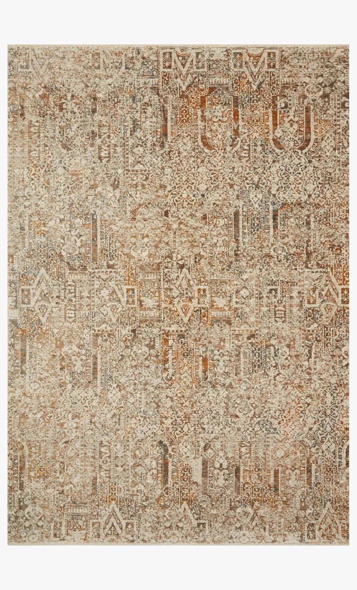 Lourdes Lou-05 Ivory/Orange Rug