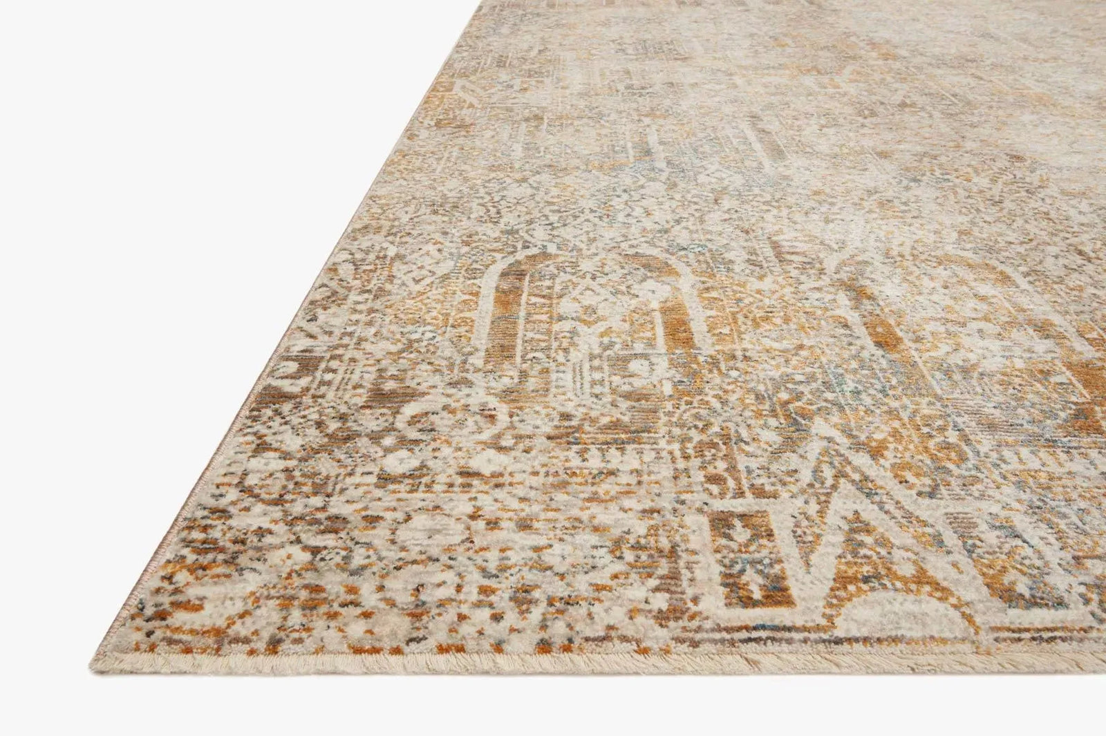 Lourdes Lou-05 Ivory/Orange Rug