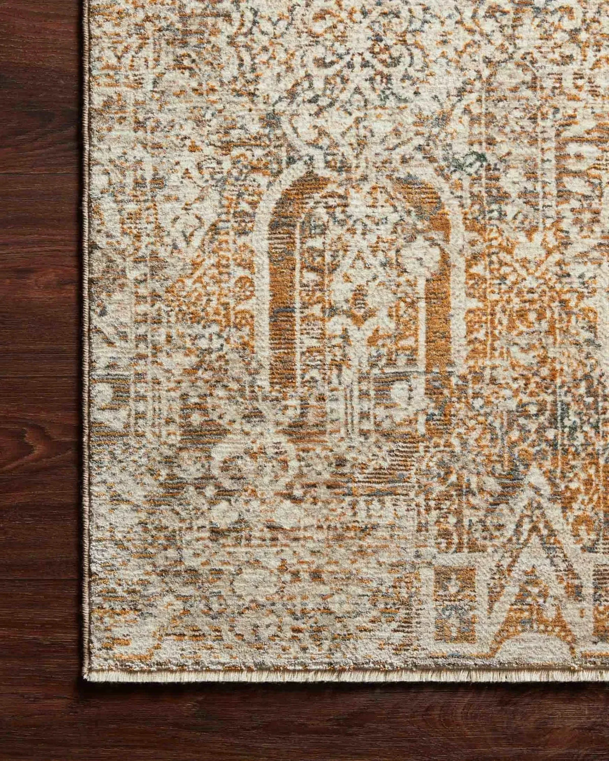 Lourdes Lou-05 Ivory/Orange Rug