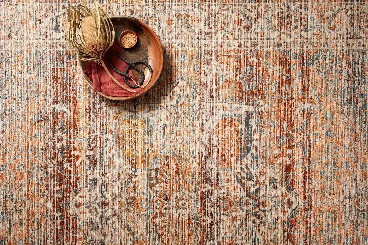 Lourdes Lou-07 Tangerine/Ocean Rug