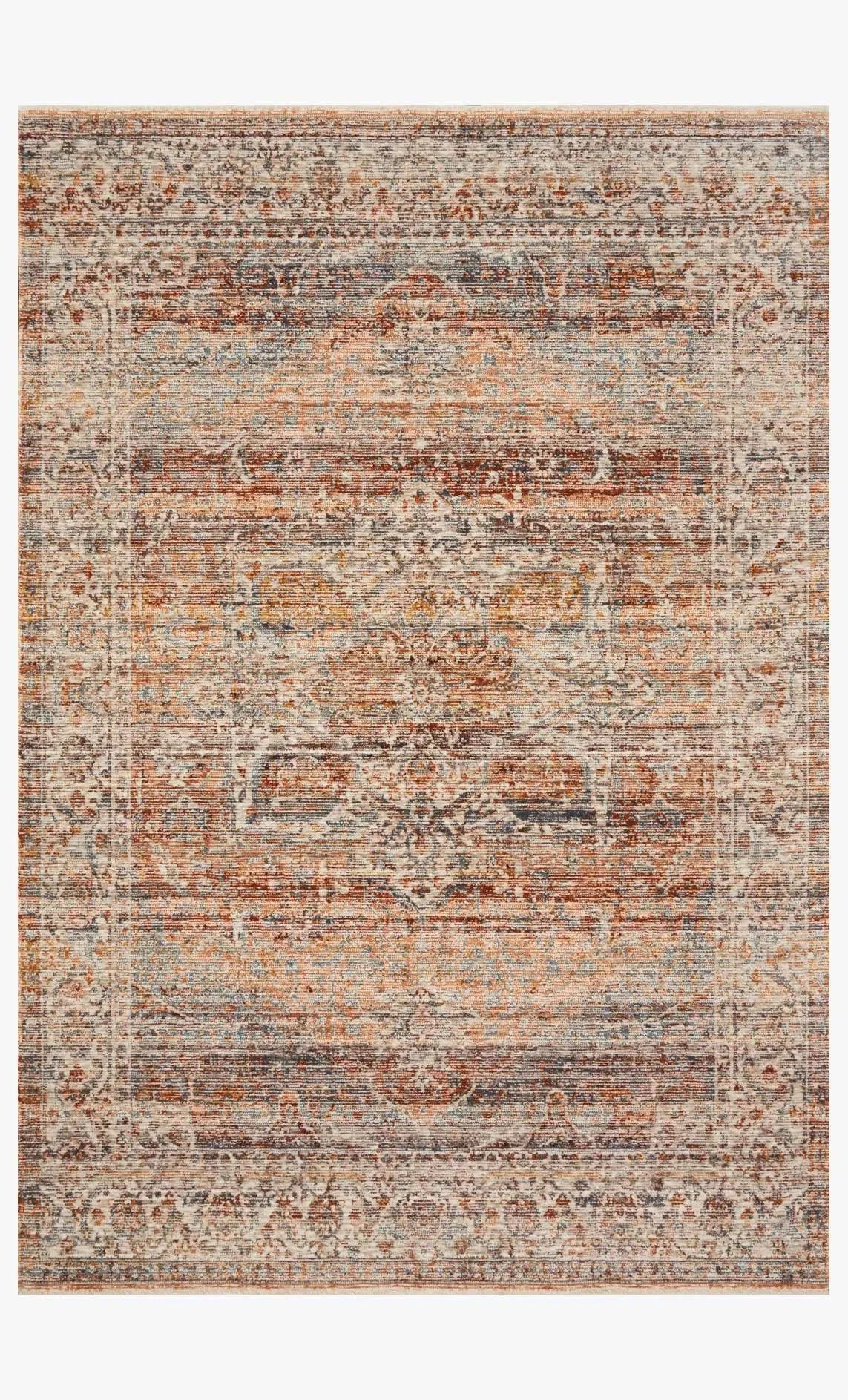 Lourdes Lou-07 Tangerine/Ocean Rug