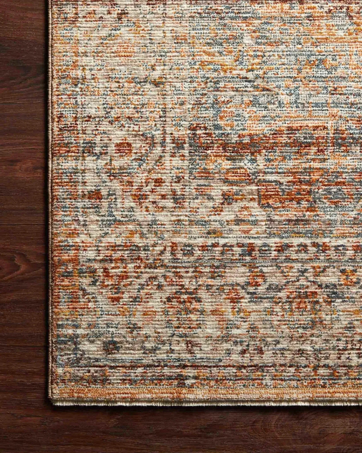Lourdes Lou-07 Tangerine/Ocean Rug
