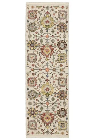 Lucca 8111W Abstract White Rug