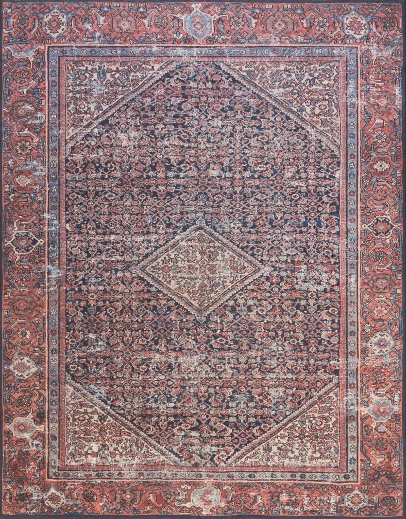 Lucca by Magnolia Home LF-08 Navy/Red Rug