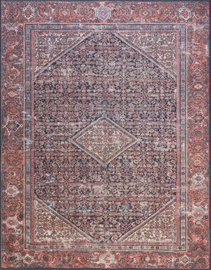 Lucca by Magnolia Home LF-08 Navy/Red Rug