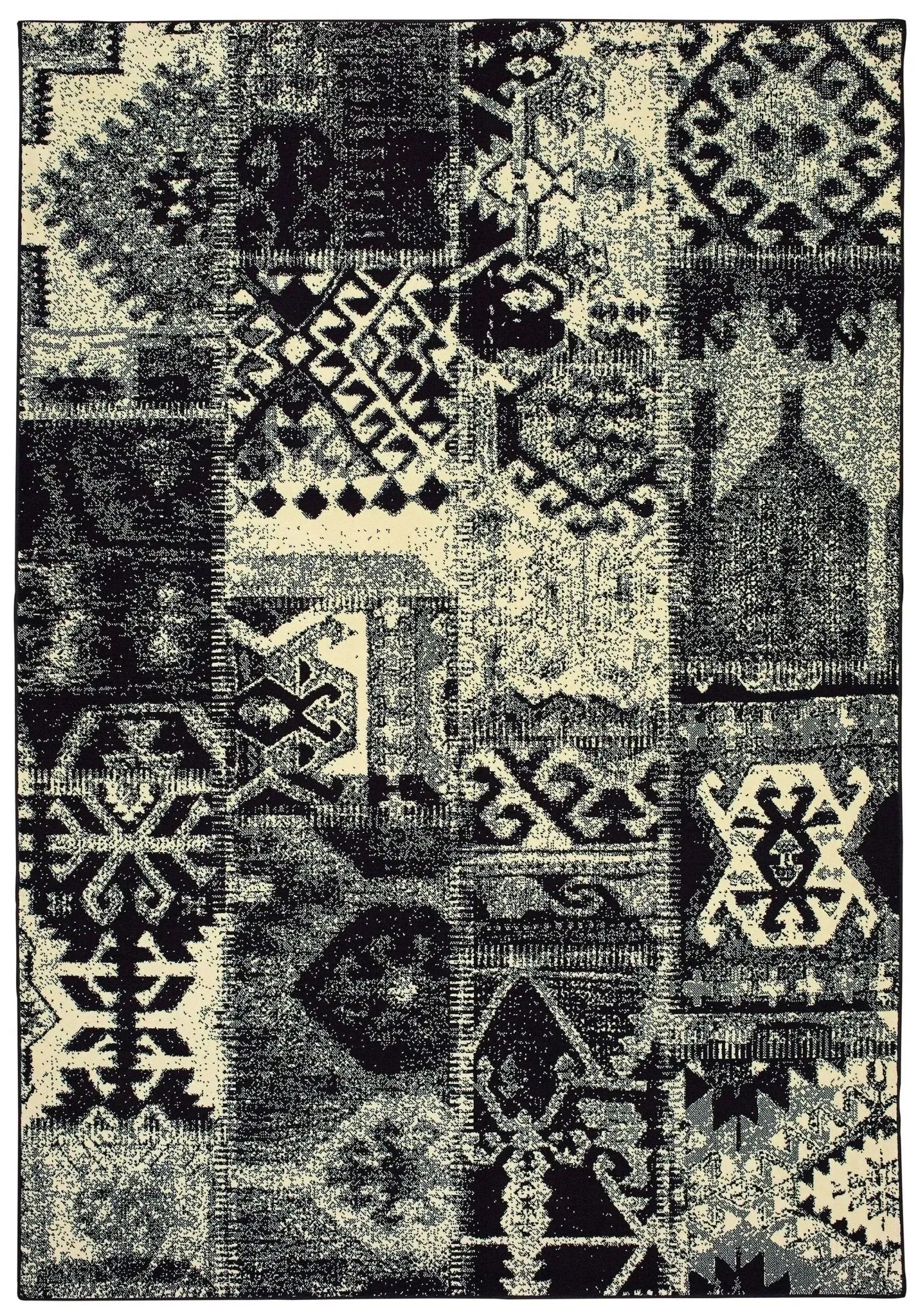 Luna 1804K Black/ Ivory Rug