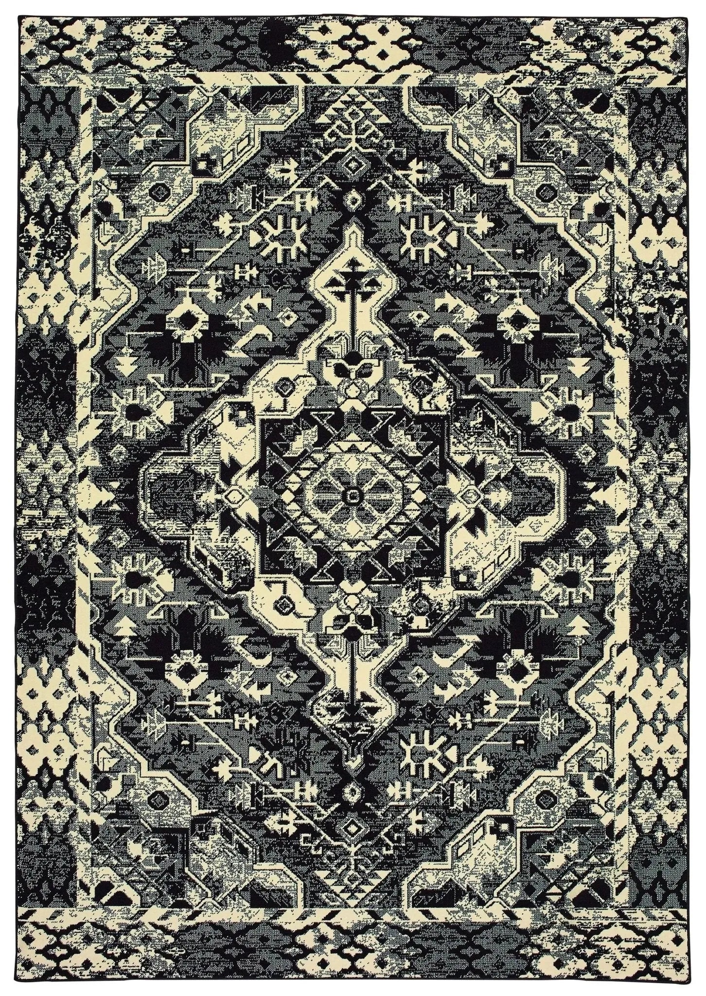 Luna 5603K Black/ Ivory Rug