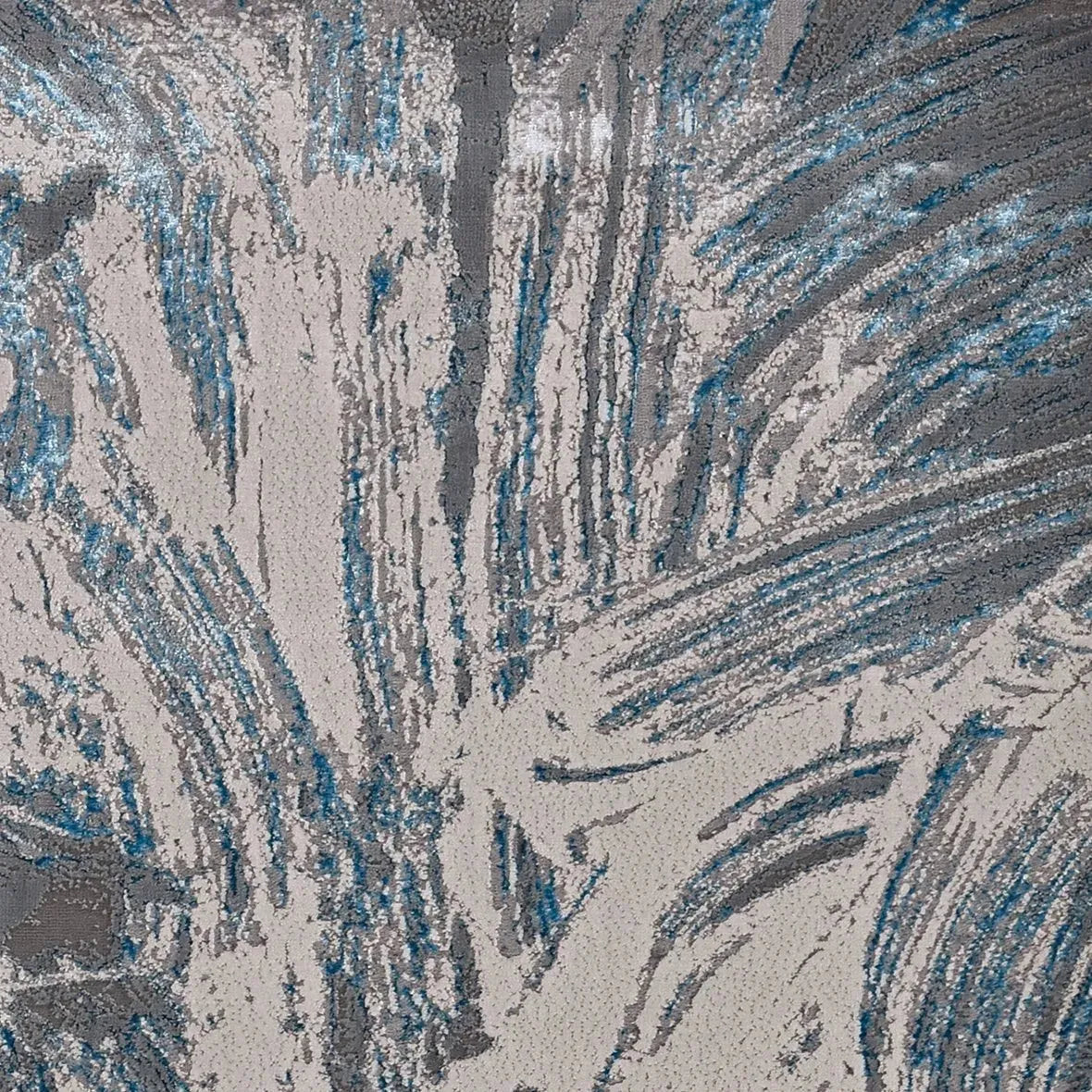 Luna 7130 Stroked Silver/Blue Rug
