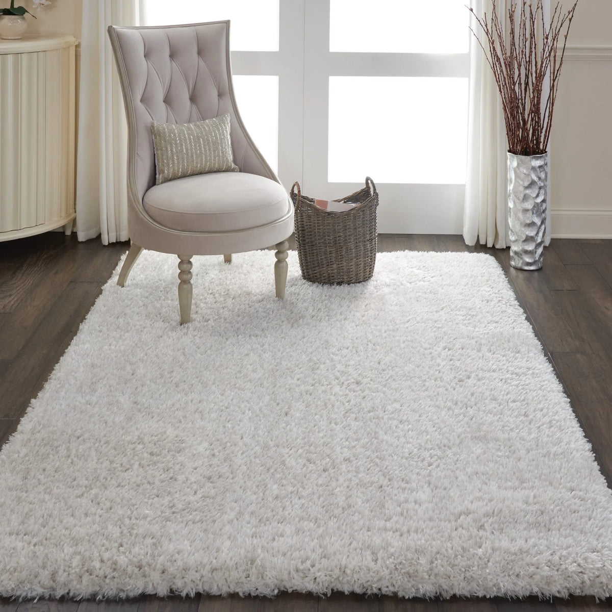 Luxe Shag LXS01 Light Grey Rug