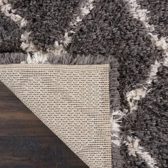Luxe Shag LXS02 Charcoal/Beige Rug