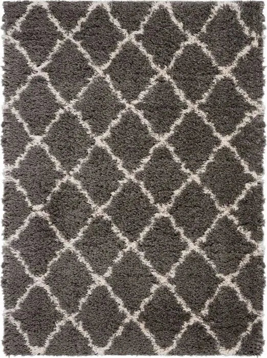 Luxe Shag LXS02 Charcoal/Beige Rug