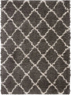 Luxe Shag LXS02 Charcoal/Beige Rug