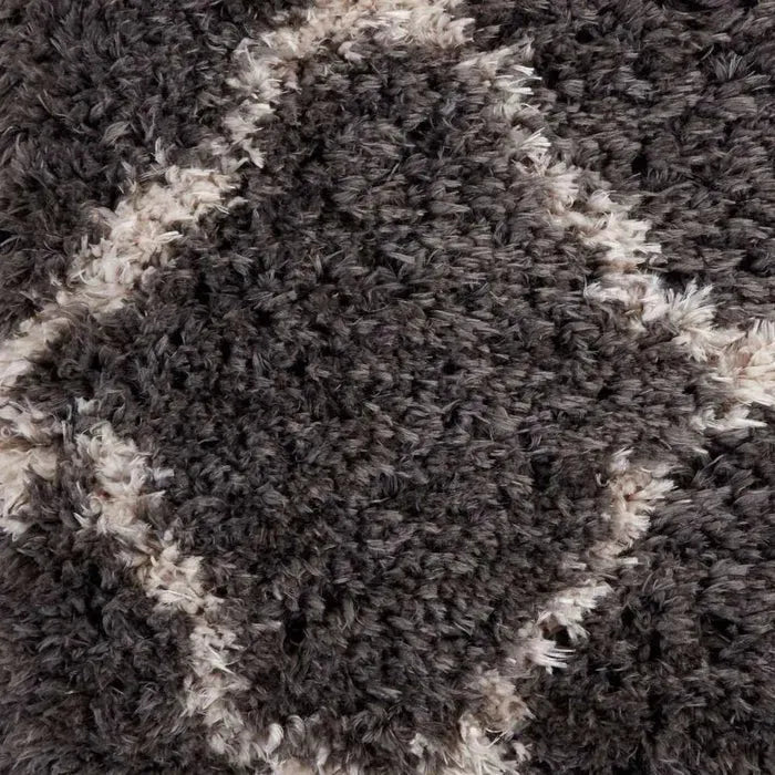 Luxe Shag LXS02 Charcoal/Beige Rug