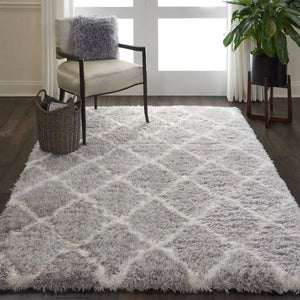 Luxe Shag LXS02 Grey/Ivory Rug
