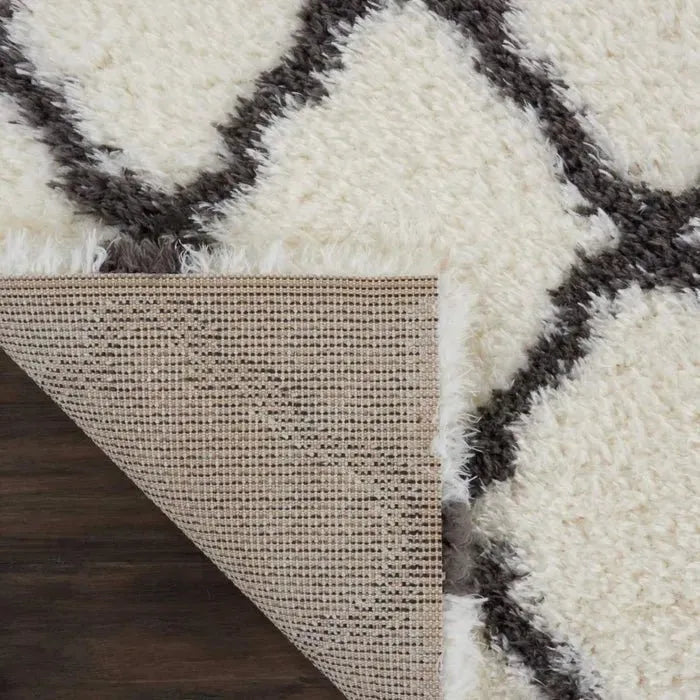 Luxe Shag LXS02 Ivory/Charcoal Rug