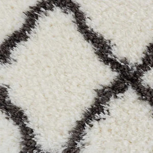 Luxe Shag LXS02 Ivory/Charcoal Rug