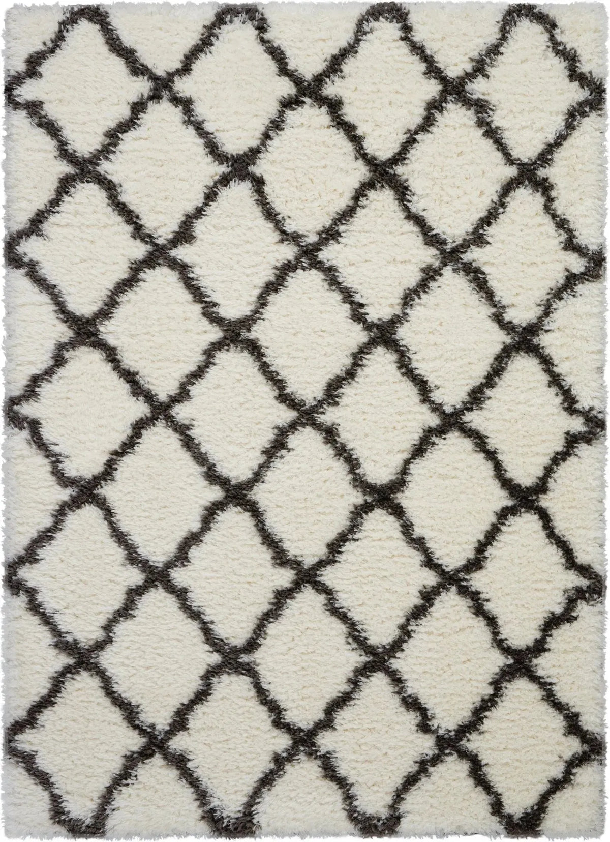 Luxe Shag LXS02 Ivory/Charcoal Rug