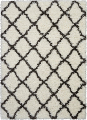 Luxe Shag LXS02 Ivory/Charcoal Rug