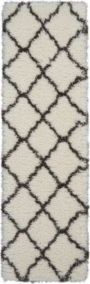 Luxe Shag LXS02 Ivory/Charcoal Rug