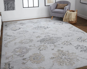 Macklaine MCK39FQF Silver/Black Rug