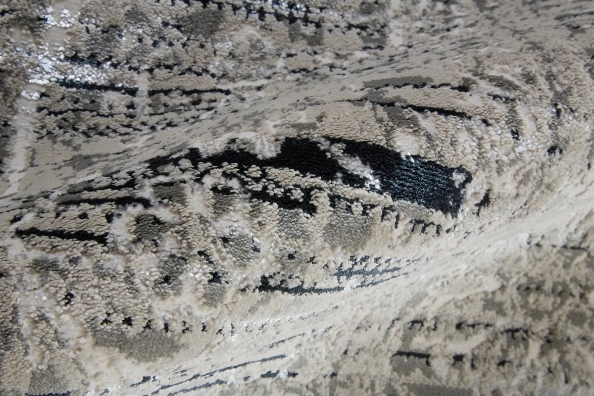 Macklaine MCK39FRF Grey/Silver Rug