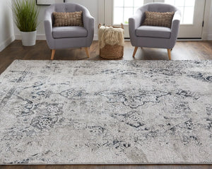 Macklaine MCK39FTF Black/Ivory Rug
