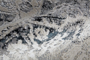 Macklaine MCK39FTF Black/Ivory Rug