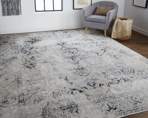 Macklaine MCK39FTF Black/Ivory Rug