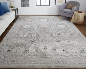 Macklaine MCK39FUF Grey/Silver Rug