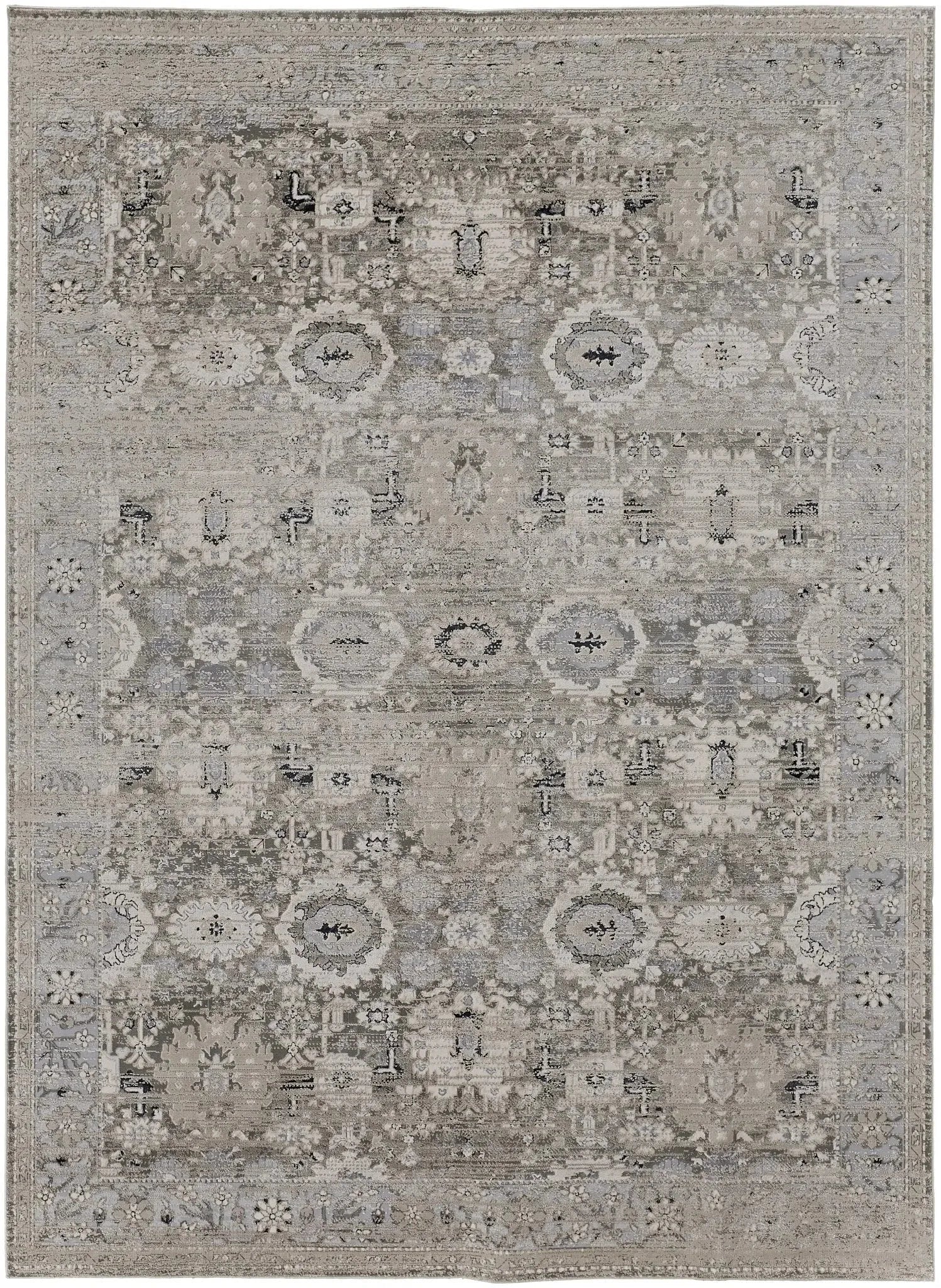 Macklaine MCK39FUF Grey/Silver Rug