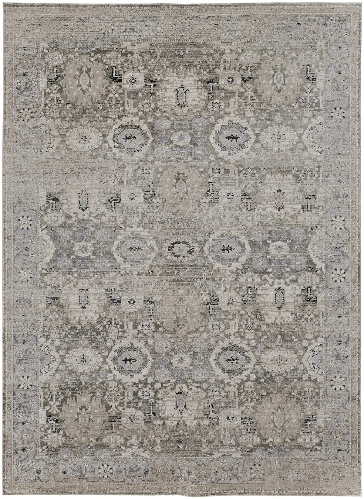 Macklaine MCK39FUF Grey/Silver Rug