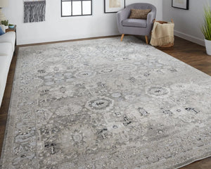 Macklaine MCK39FUF Grey/Silver Rug