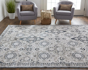 Macklaine MCK39FVF Grey/Black Rug
