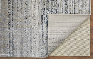 Macklaine MCK39LEF Taupe/Black Rug