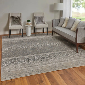 Macklaine MCK39LGF Ivory/Silver Rug