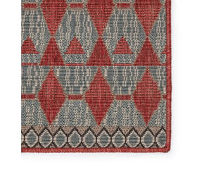 Mahaba MAH01 Red/Taupe Rug