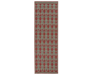 Mahaba MAH01 Red/Taupe Rug